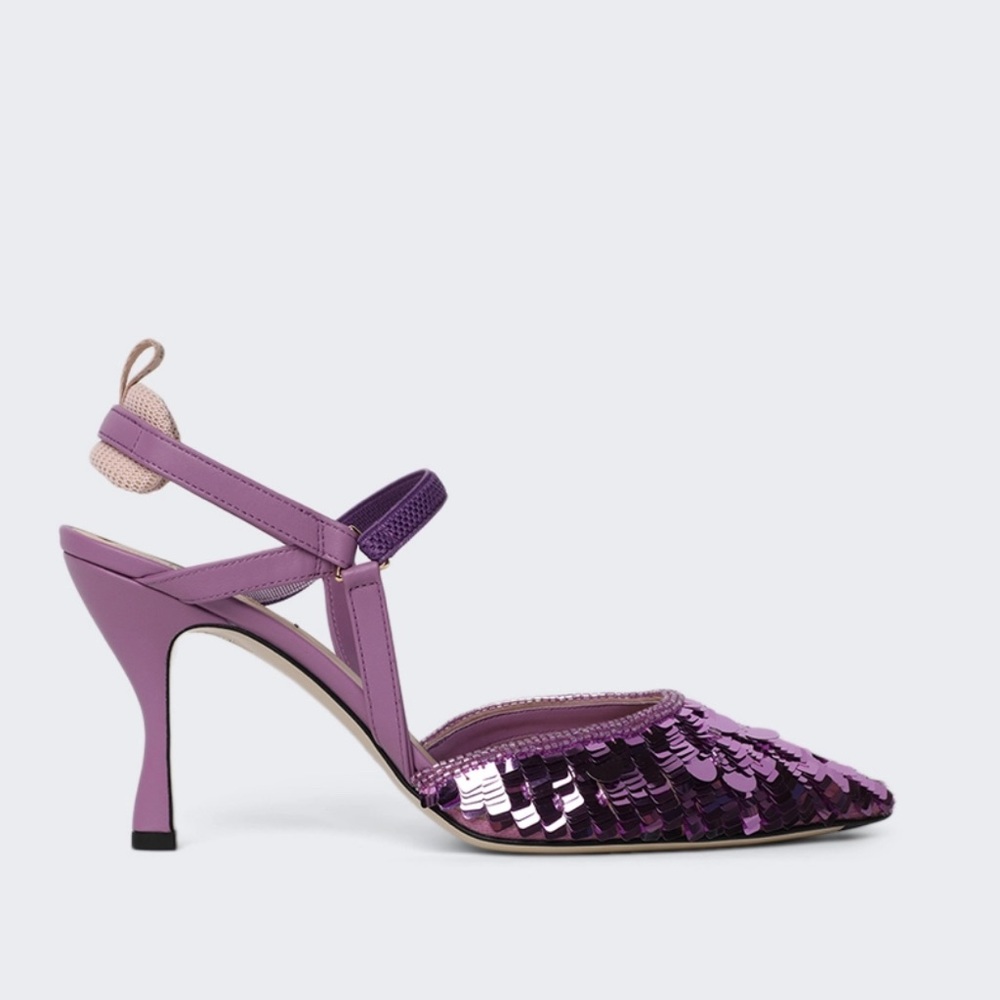 Purple Fendi Colibri 85 sequins